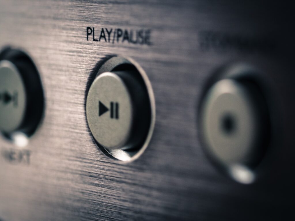 Een play/pause-knop