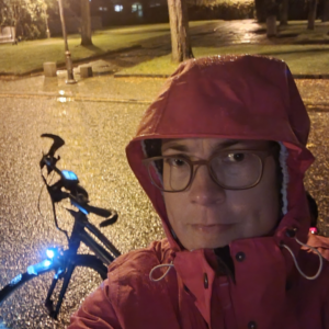 Dit was september: selfie voor ik met de fiets in de gietende regen vertrek