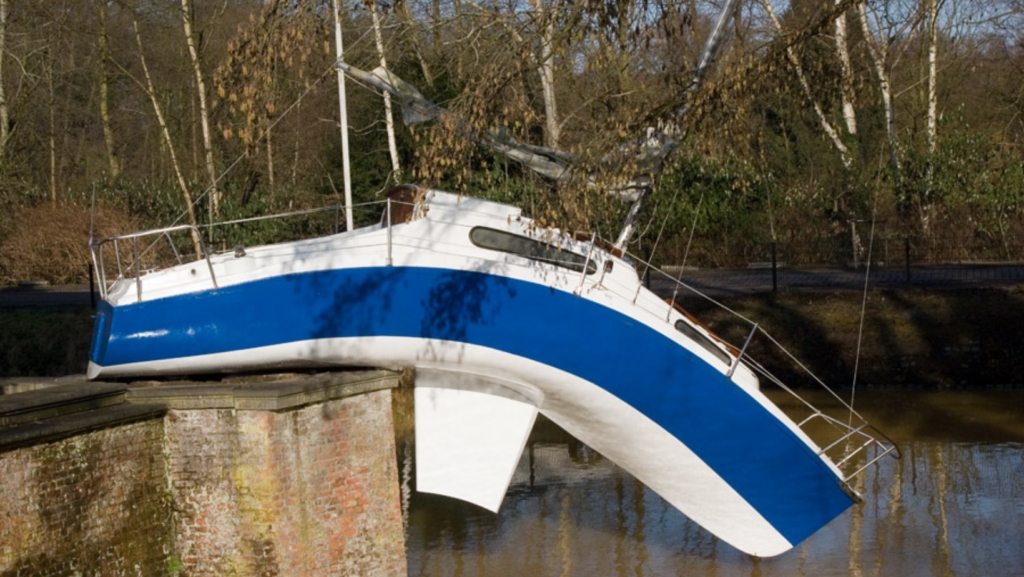Agenda: inspirerende wandeling - foto van de boot aan het Middelheimpark
