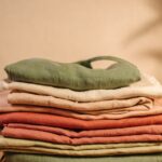 folded clothes in close up shot